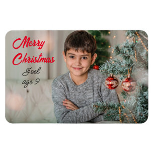 Christmas Personalise Photo Gift Refrigerator 4x6 Magnet