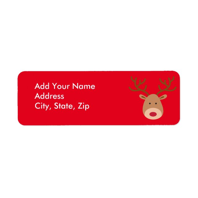 Christmas Personalise Return Address Labels (Front)