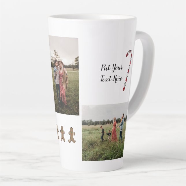 Christmas Personalised 3 Photo Coffee Mug (Right Angle)