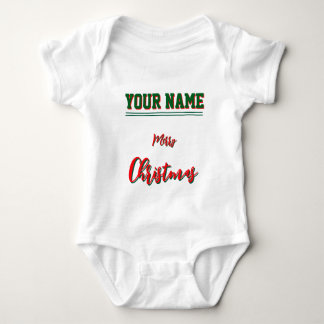  Christmas personalised Baby Jersey Bodysuit colou