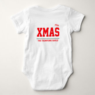  Christmas personalised Baby Jersey Bodysuit colou