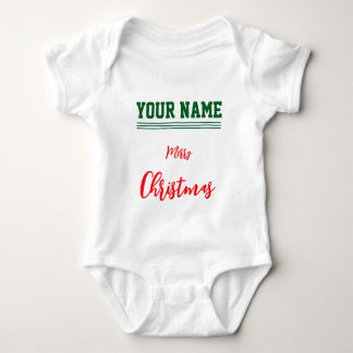  Christmas personalised Baby Jersey Bodysuit colou