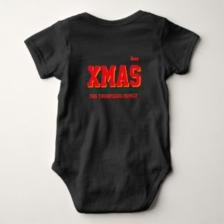 Christmas personalised Baby Jersey Bodysuit colour