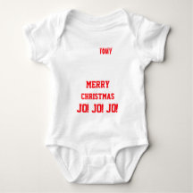 Christmas personalised Baby Jersey Bodysuit colour