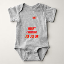 Christmas personalised Baby Jersey Bodysuit colour
