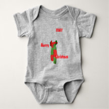 Christmas personalised Baby Jersey Bodysuit colour