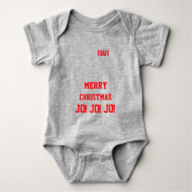 Christmas personalised Baby Jersey Bodysuit colour