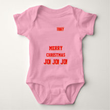 Christmas personalised Baby Jersey Bodysuit colour