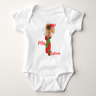 Christmas personalised Baby Jersey Bodysuit colour