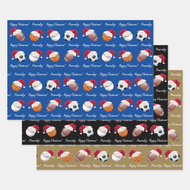 Christmas Personalised Baller Sports Wrapping Pape Wrapping Paper Sheet (Set)
