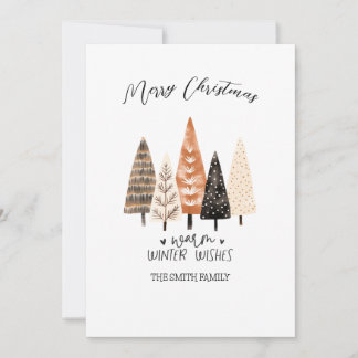 Christmas Personalised Card, Holiday Card Wishes