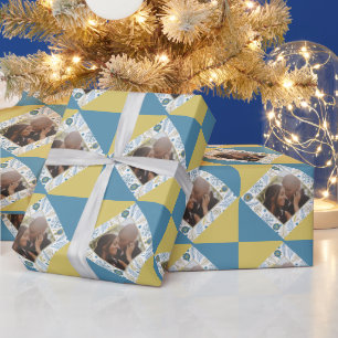 Christmas Personalised Modern Photo Wrapping Paper