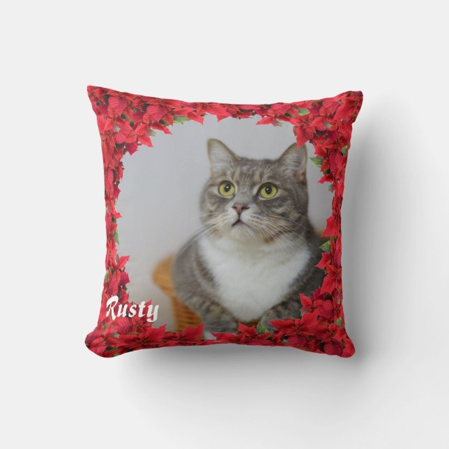 Christmas Personalised Pet Name/ Photo Cushion (Front)