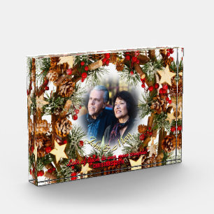 Christmas personalised Photo Frame Photo Block