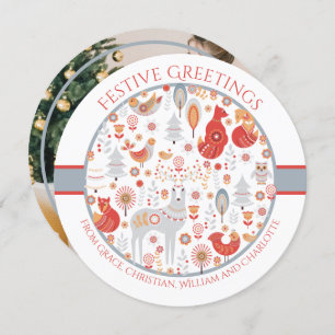 Christmas Personalised Scandinavian Nordic Forest Holiday Card