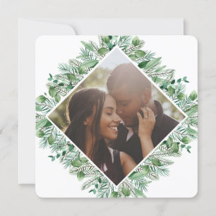 Christmas Personalised Winter Foliage Photo Holiday Card