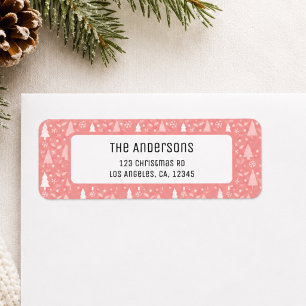 Christmas Personalized Pink Return Address