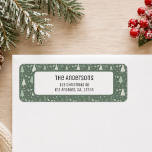 Christmas Personalized Sage Green Return Address