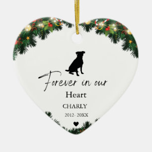 Christmas Pet  Cat Dog Memorial name  Ceramic Tree Decoration