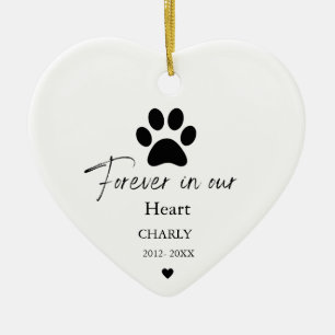 Christmas Pet  Cat Dog Memorial name  Ceramic Tree Decoration