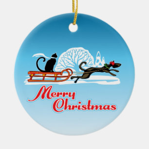 Christmas Pet Parade Ceramic Tree Decoration