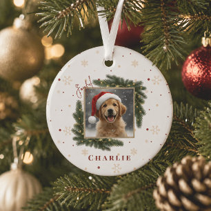 Christmas Pet Photo – Personalised Keepsake Glass Tree Decoration