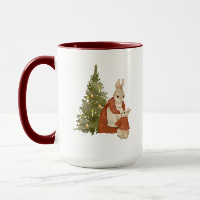 Christmas Peter Rabbit Vintage Mug (Left)