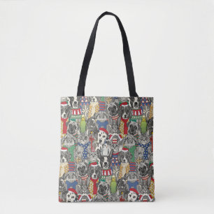 christmas pets tote bag