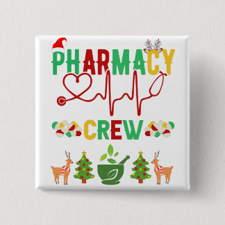 Christmas Pharmacy Crew 15 Cm Square Badge