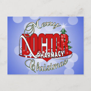 CHRISTMAS PHARMACY DOCTOR HOLIDAY POSTCARD