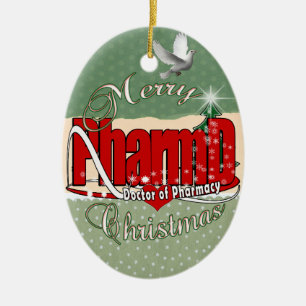 CHRISTMAS PharmD Doctor of Pharmacy Ceramic Tree Decoration
