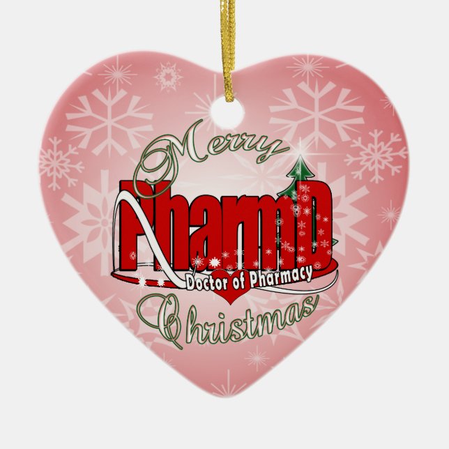 CHRISTMAS PharmD Doctor of Pharmacy Ceramic Tree Decoration (Front)