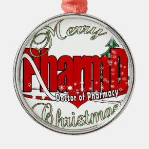 CHRISTMAS PharmD Doctor of Pharmacy Metal Tree Decoration