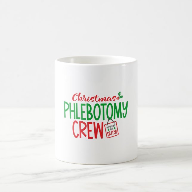 Christmas Phlebotomist, phlebotomy, lab Coffee Mug (Center)