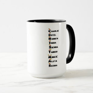 Christmas Phonetic Alphabet Mug