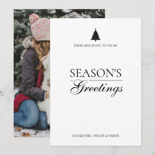 Christmas Photo and Text Personalised Simple Holiday Card