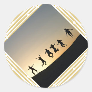 Christmas Photo Beige Gift Label Small