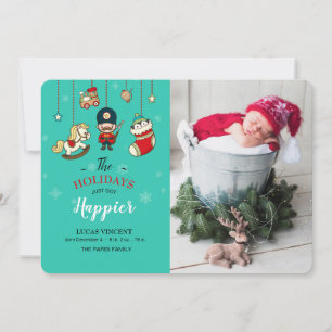 Christmas Photo Birth Announcement