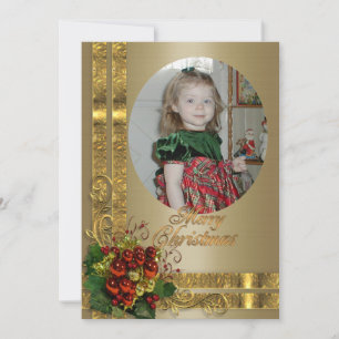 Christmas photo card elegant