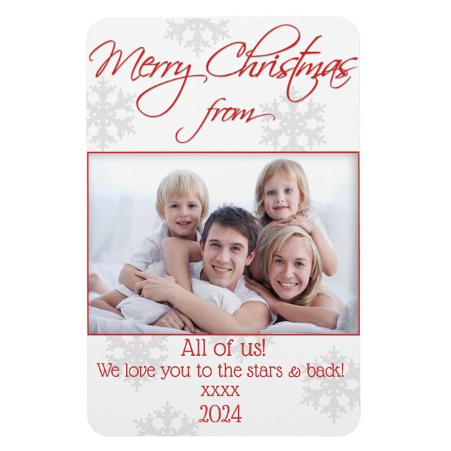 Christmas Photo Card Flexible Magnet (Vertical)