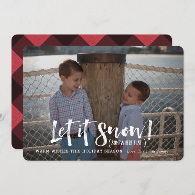 Christmas Photo Card Holiday Card Funny (Front/Back)