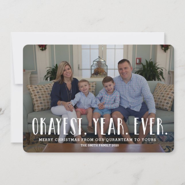 Christmas Photo Card Holiday Card Funny Pandemic (Front)