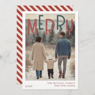 Christmas Photo Card  Modern Minimal Holiday