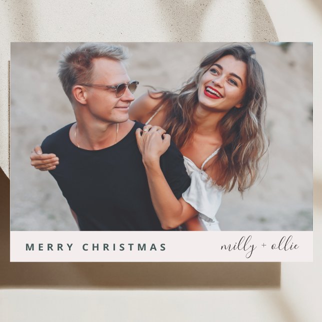 Christmas Photo Card | Modern Minimal Holiday (A simple, elegant Christmas photo card with modern typography and timeless minimalist charm.)