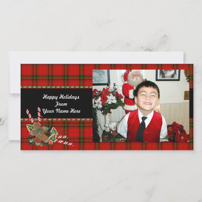 Christmas photo card plaid (Front)