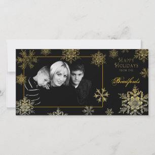 Christmas Photo Card - Snowflakes