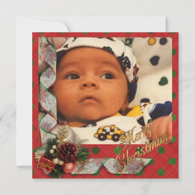 Christmas Photo card Traditional square (Front)