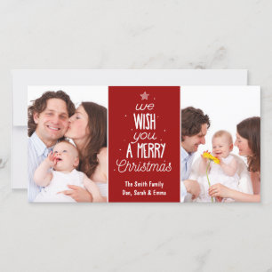 Christmas photo card - wish you a Merry Christmas