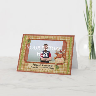 Christmas Photo card With Cute Reindeer