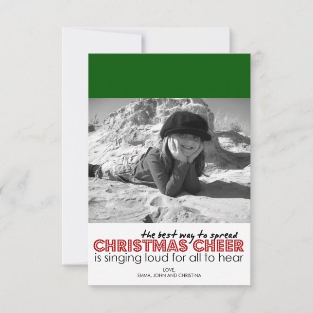 Christmas Photo Cards (Green) (Front)